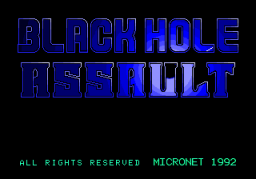 Black Hole Assault Title Screen